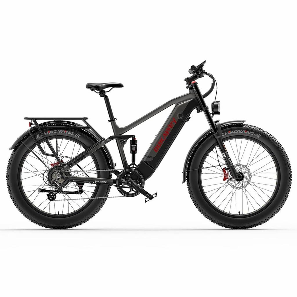Electric Bicycle Dukawey Silvertip8 1000W Motor All Terrain Electric Bike 52V 20AH Fully Suspended Adult E-Bike Dual Hydraulic Brakes