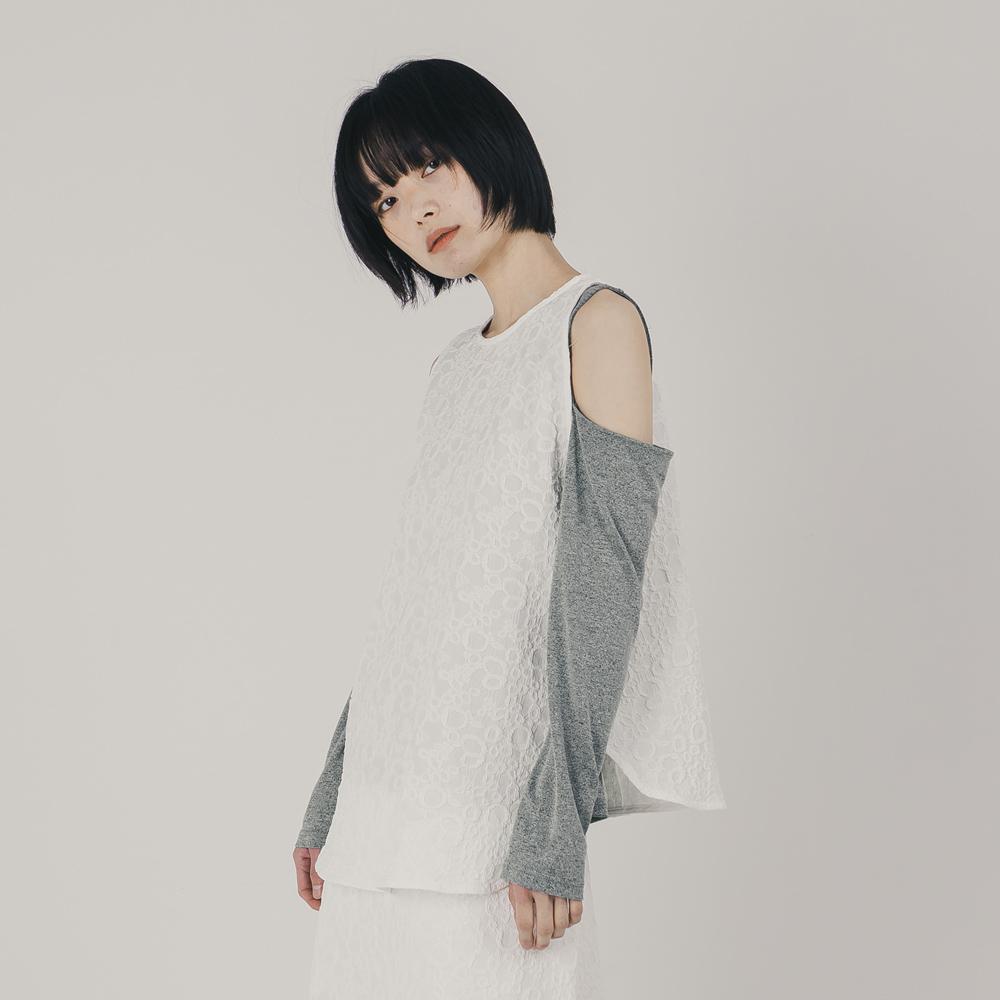 WHIMSY MIND Cocoon Sleeveless Blouse_Ivory