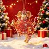 Shining Goat Pendant Artificial Rhinestone Animal Hanging Decoration  Festive Occasions
