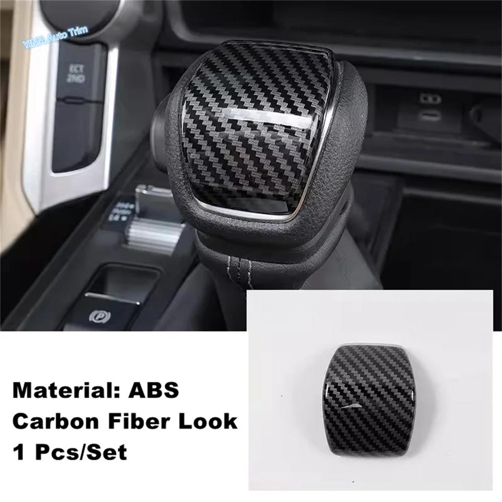 Carbon Fiber Car Shift Knob Cap Full Sticker Cover Trim For Toyota Land Cruiser LC70 LC250 LC300  2024 2025 Auto Accessories