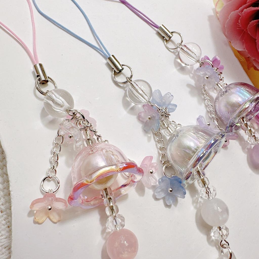 Creative Jellyfish Wind Chime Glass Pendant Phone Chain Decoration for Personalize Styles Casual Wear Stylish Outfits