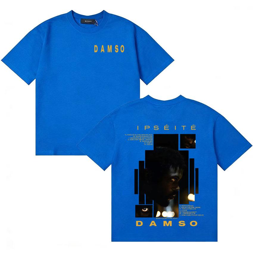 Singer Damso 2025 Ipseite Album Merch Tshrit Fashion Classic Short Sleeve Tee Shirt Unisexs Women Casual Streetwear Summer Clothing