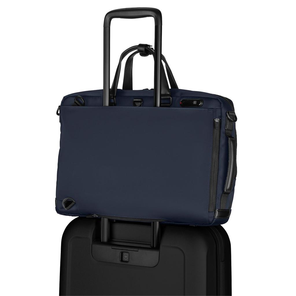 Victorinox Alox Nero Tasche mit innovativem drehbarem Vorderteil für Business und dünne Passform und A4 16L Ozeanblau 3-Wege-Logo, 3-Wege-Rucksack/Schulter