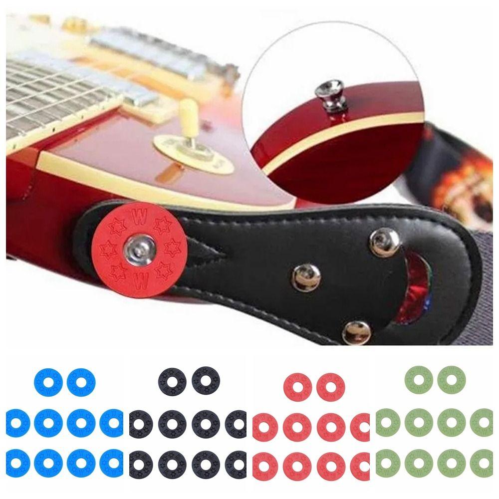 10Pcs Washer Guitar Strap Blocks Buckle PE Guitar Strap Locking Protector  Guitar Accessories