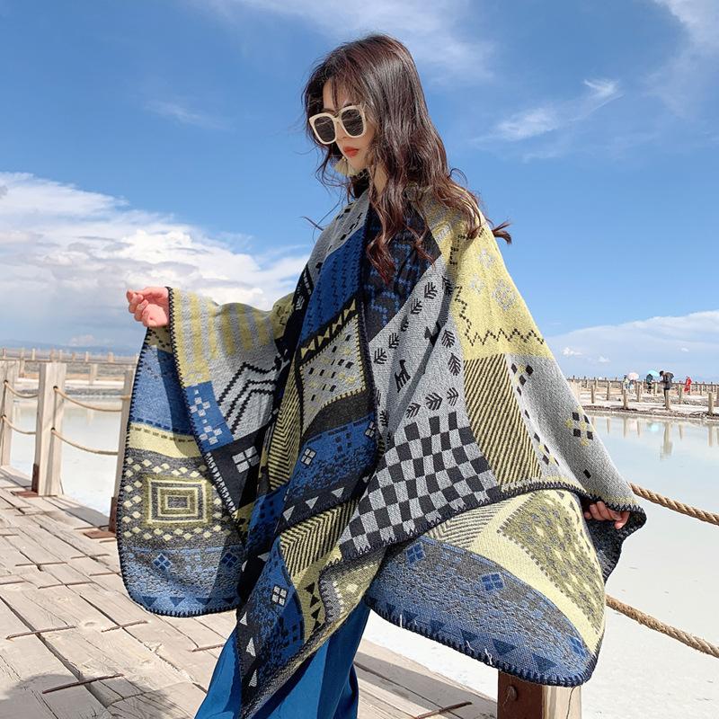 

Жіночі шалі Палантин СУЧАСНА НОВИНКА SAGA Вовняний шарф В язаний кардиган Вовняні палантини Осінь Зима Жіночі шалі В язані палантини One Size жовтий