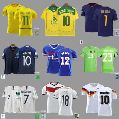 National Team World Cup Retro Football Jersey Classic Nostalgic Replica Thai Jersey Game Training Jersey Short Sleeve