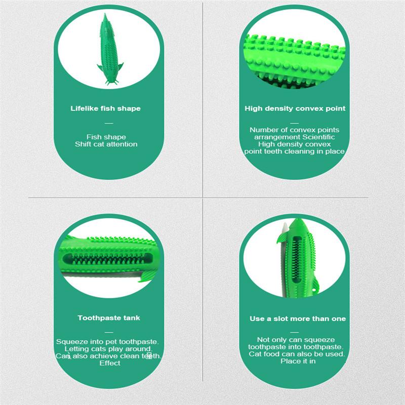 interactive cat toothbrush