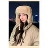 Women S Winter Fall Embroidered Fur Lined Trapper Hat
