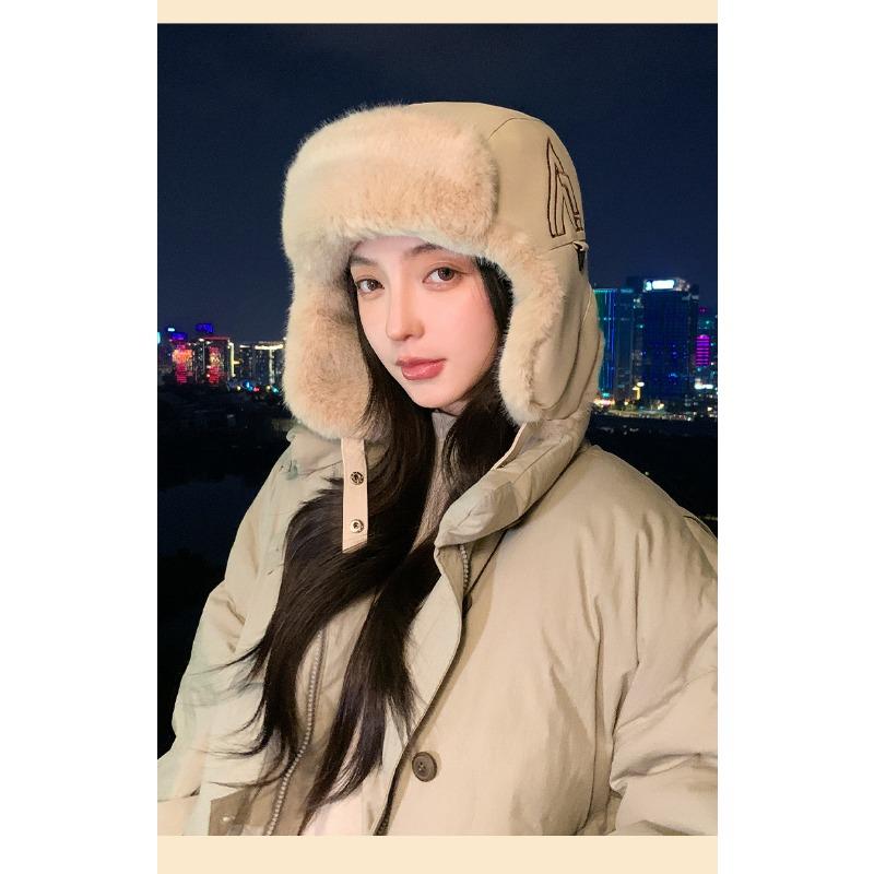 Women S Winter Fall Embroidered Fur Lined Trapper Hat
