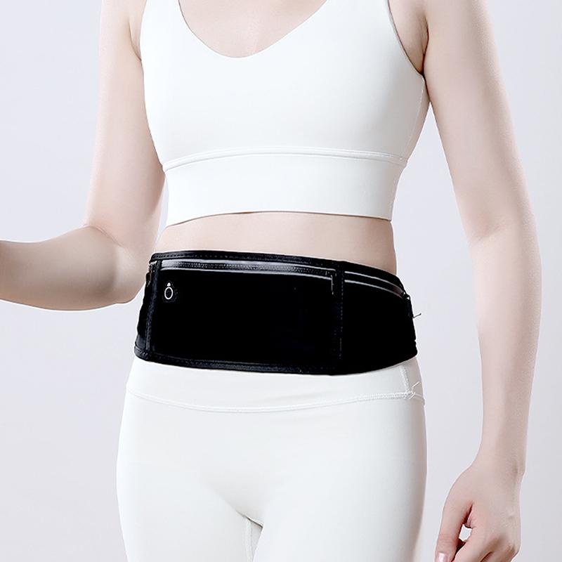 Waterproof Running Waist Belt With Three Pockets And Headphone Port Perfect For Jogging Hiking Outdoor Fitness Workouts