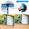 250cm Extendable Dry Squeegee Wiper, 2-in-1 with 6 Extension Poles, Microfiber Squeegee, Glass Cleaner, Rubber Wiper, and Long Mop for High-Speed ??Cl