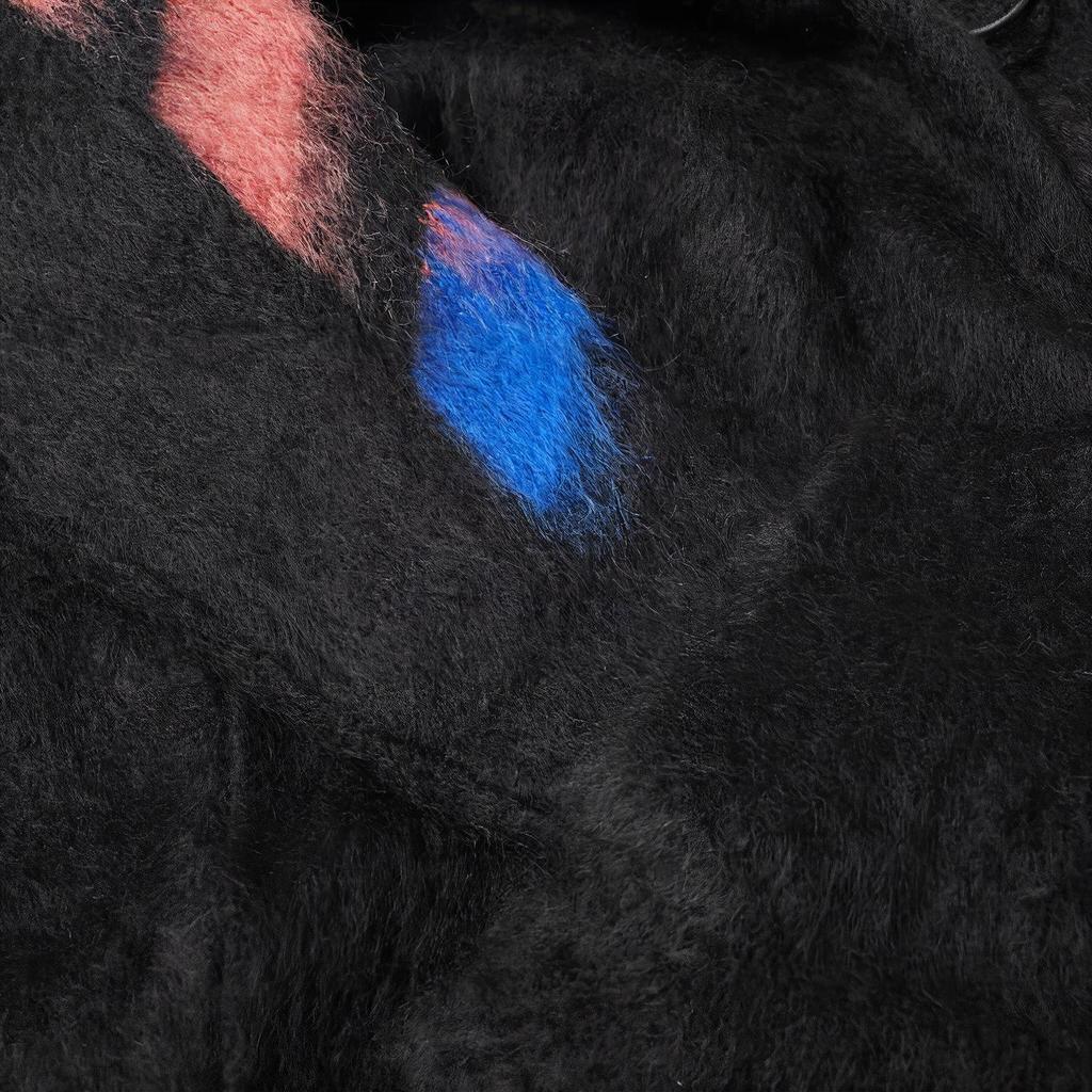 Off-White Nylon Blend Hooded Zip-Up Knitwear Men Tops Black OMHA073E19B020241088