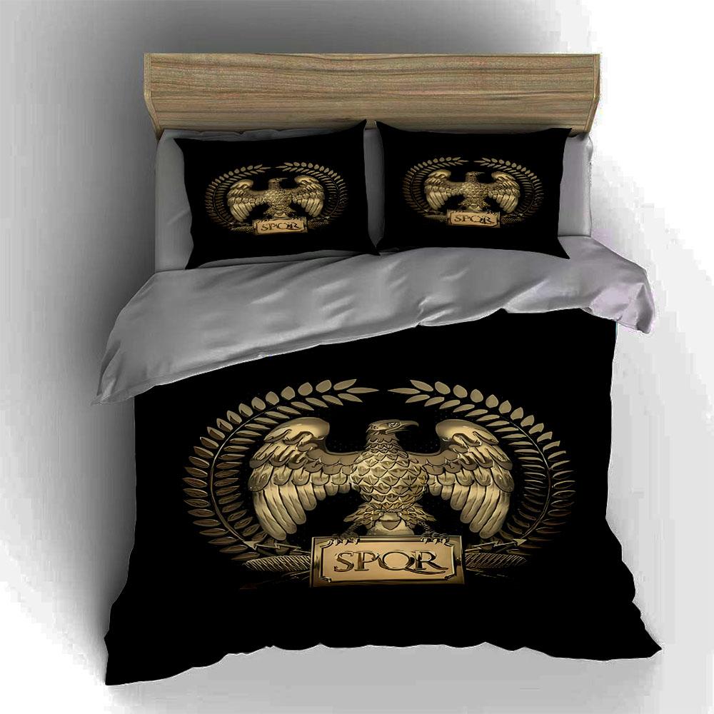 Golden Eagle Emblem. Bedding Duvet Cover Sets Duvet Covers Pillowcases Gifts (1 * Duvet Cover 2 * Pillowcases, Without Duvet Insert)
