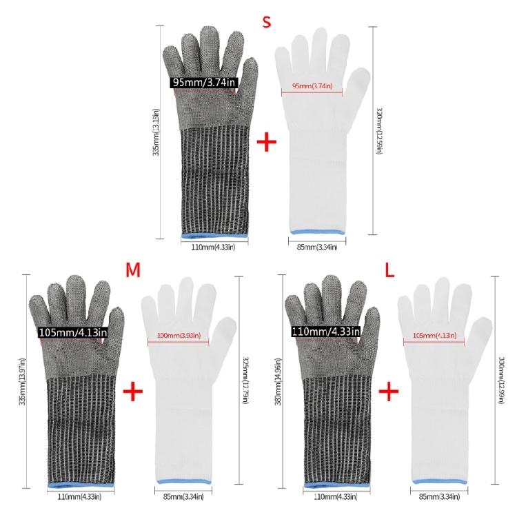 Stainless Steel Mesh Metal Chainmail Gloves Butchers Glove for Cutting Meat Oyster Shucking Chefs Meat Fish