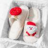 Fashion Christmas Women's Cotton Slippers Winter New Cartoon Fashion Lightweight Plush Shoes Comfortable Warm Non Slip Indoor Home Shoes