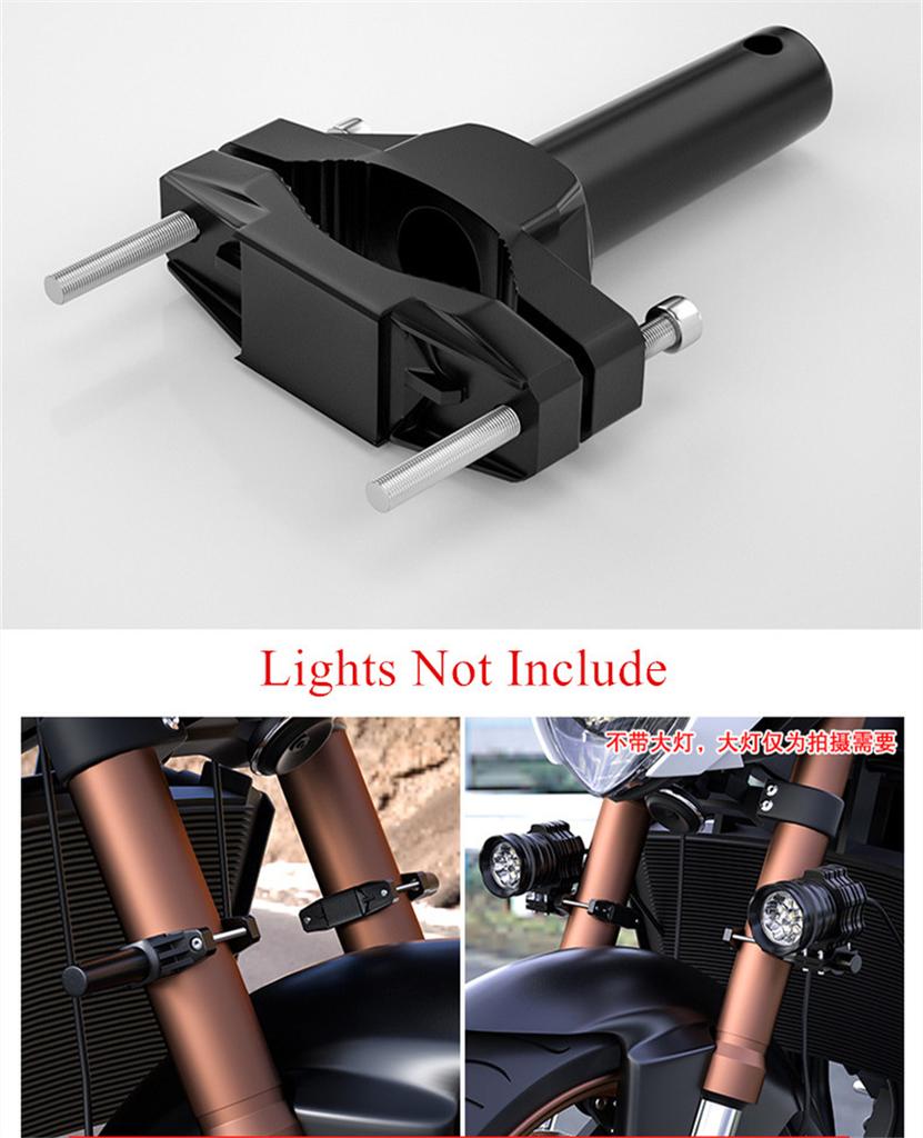 New Black CNC Aluminum Alloy Motorcycle Bike Front Fork Mount Bracket Lamp Clamp X1