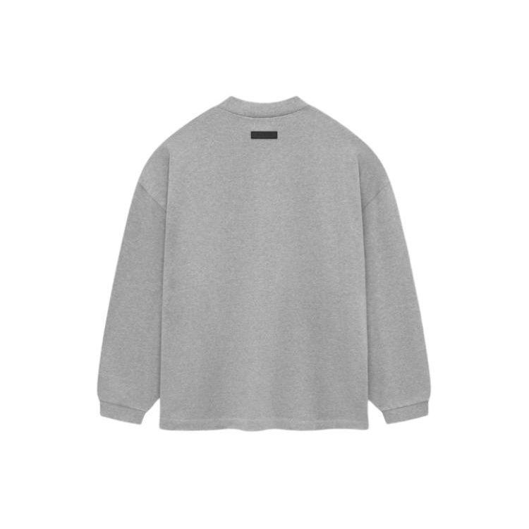 Fear of God Essentials Long-Sleeve Shirt II Light Heather Grey Men Tops 125SP244206F