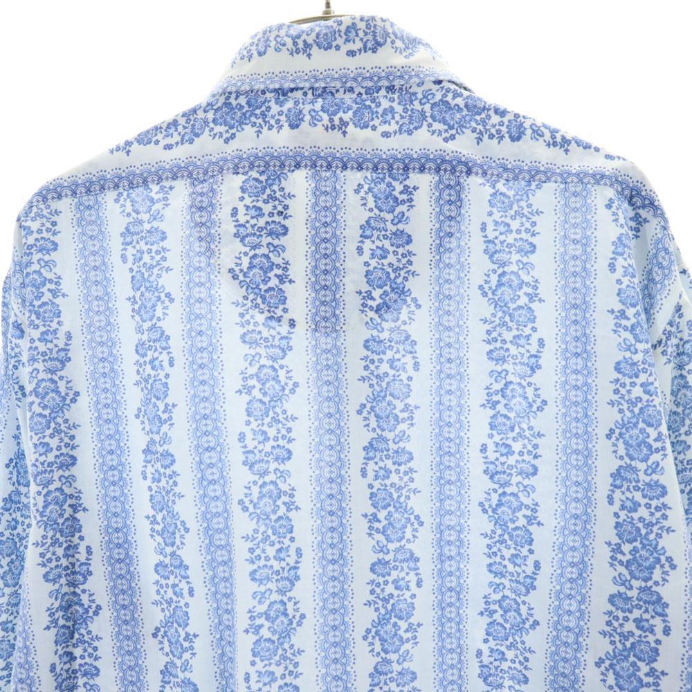 PARIANI 70s vintage Overall handle Long sleeve shirt L Blue Men's Used