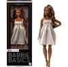 Barbie Basics Model 09 Collectible Brunette Doll In a Gold Dress JJX28