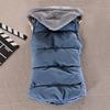 Dames Herfst en Winter Kort Warm Vest met Capuchon Plus Size Opstaande Kraag Slim Zakjas