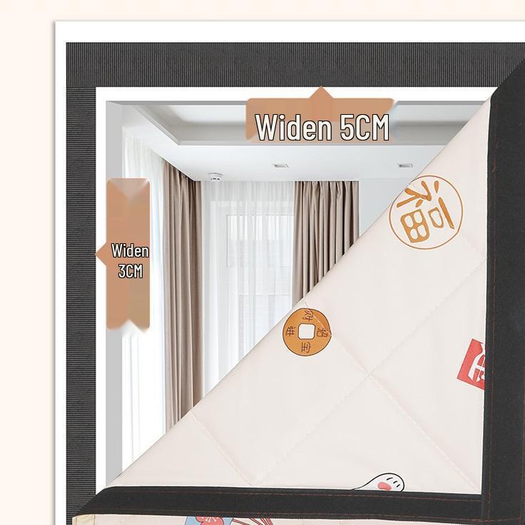 Winter Insulated Magnetic Cotton Door Curtain - Thick, Windproof, Soundproof, Punch-Free, Self-Adhesive.