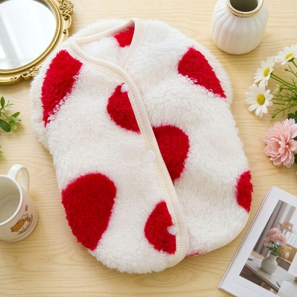 Thick Warm Pet Fleece Sweater Fleece Material Thick Pet Sweater Cute Dog Warm Clothes  Daily Wear