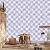Checkerboard Wallpaper in Blue and Light Gray for Living Room and Bedroom 50x1000