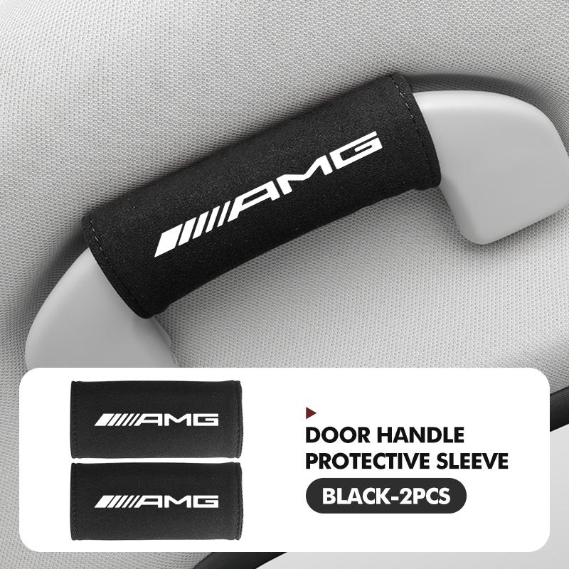 BLZ3   2pcs Car Roof Armrest Pull Cover Handle Gloves Protection For Mercedes Benz AMG C180 C300 W124 W176 W177 C200 C260 GLC CLE CLA