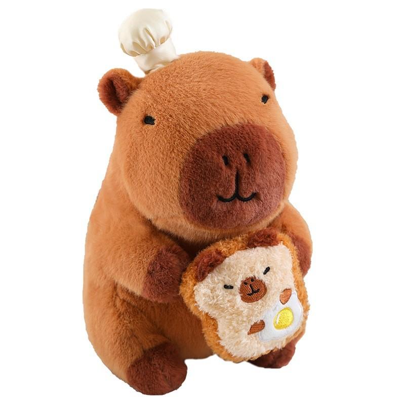 Capybara Bread Stuffed  Animal Plush Toy With Pp Cotton Filling For Kids Decor