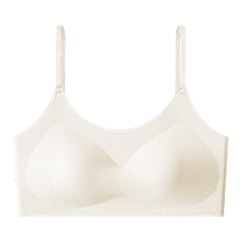 Gather the Upper Support, Shaped Without Steel Ring, Light and Breathable, Hollowed Out, Beautiful Back Bra, Ice Silk, Seamless, Nude Underwear Women