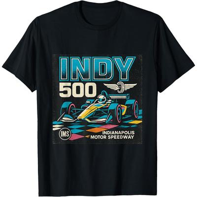 Indy 500 Vintage Racerbils Konst T-shirt
