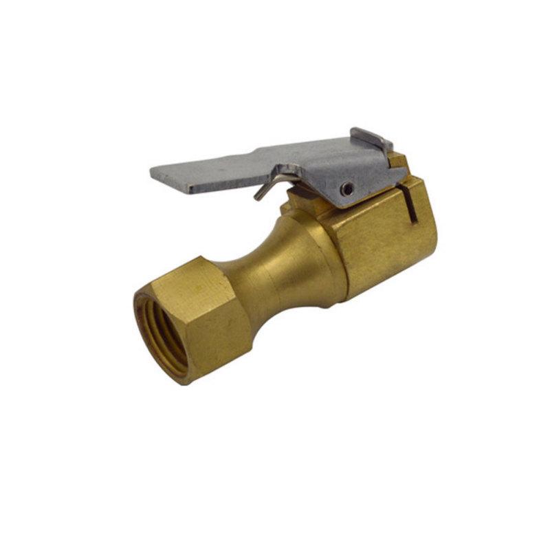 

Copper Air Chuck Heavy Duty Locking Clip Tire Chuck With Clip For Inflator Gauge Compressor жовтий