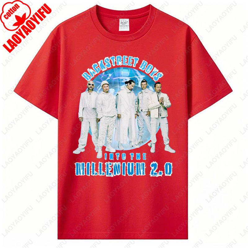 Backstreet Boys Millennium Tour Hudební Vintage Tričko Pánské Dámské Hipster Populární Vrcholy Letní Móda Streetwear Unisex Trička Dárek