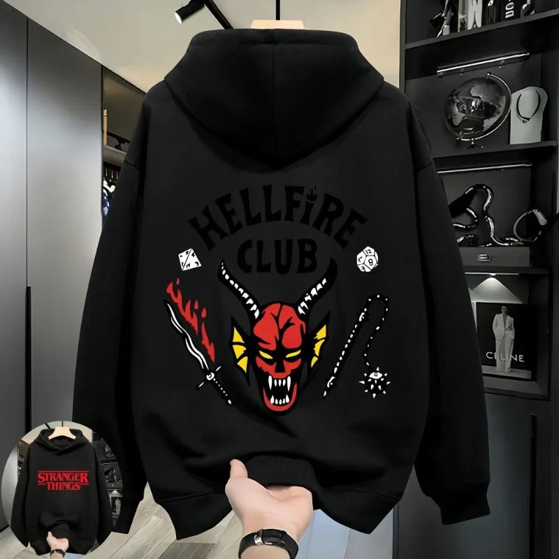Stranger Things  Hellfire Club Monster Sweatshirt - Matching Family & Couples Trendy Printed Hoodie XS