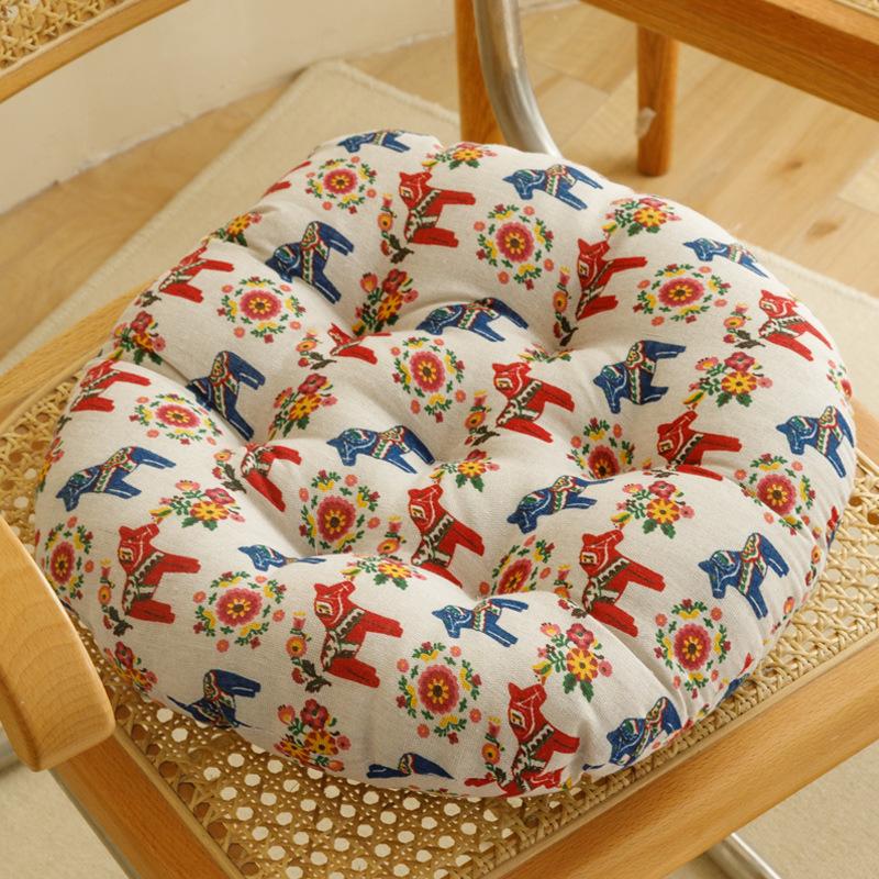 Ethnic Style Thick Cushion Plump Filling Circular Floor Seat Pads Tatami Yoga Meditation Mat Living Room Study Room Bedroom Yoga Studio Universal
