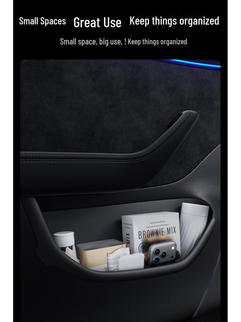 BJBT TPE Storage Box for Tesla Model Y/Y Door Slots - Refreshed Version 3 Interior Accessory
