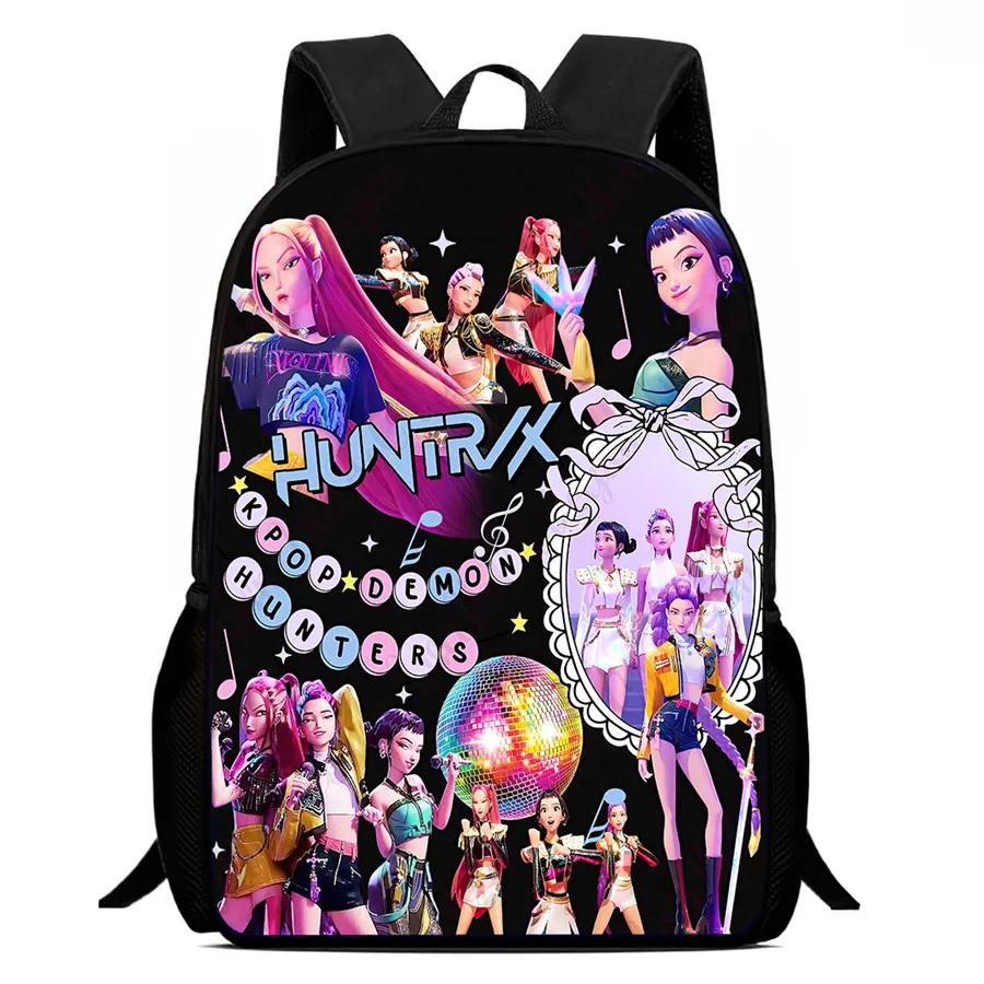 Mochila Child School Backpack,Cartoon Kpop-Dem-Onhun-Ters School Bags For Girls,Durable &Light Weight Bags For Kindergarteen