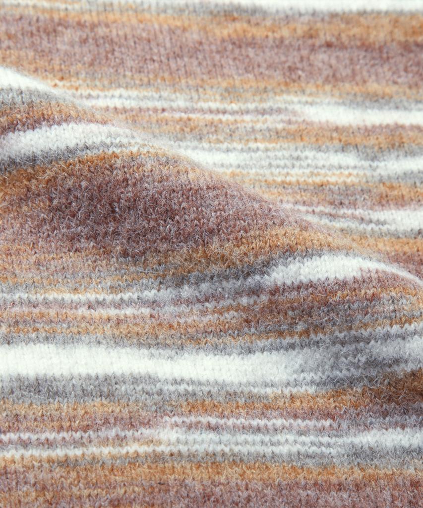 TRILLION Washable Multi-Color Gradient Crewneck Knit_Brown