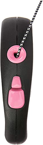 Flexi Black Design Hundeleine, dünne Schnur (Unter 12 kg), 5m, Rosa