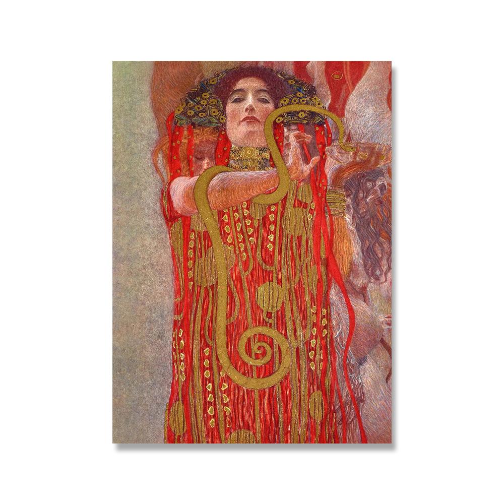 

Классический плакат художника Густава Климта, абстрактная картина маслом на холсте, современное украшение дома, настенная художественная картина для интерьера гостиной 21x30cm No Framed