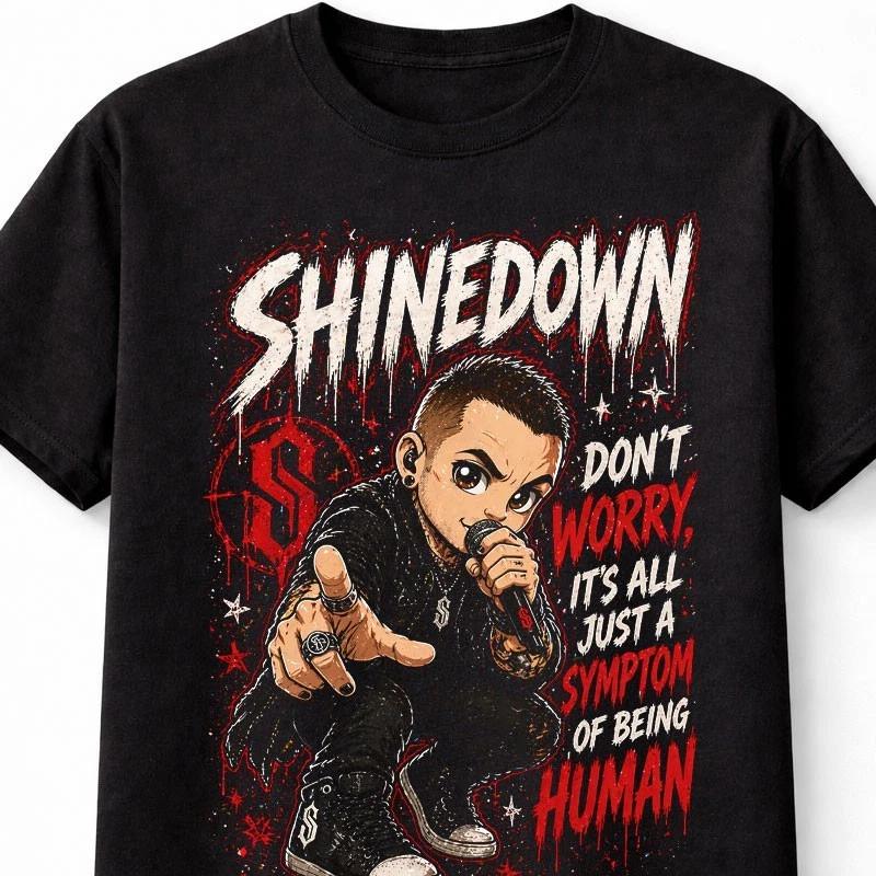 Shinedown Symptom of Being HuUnisex Rock Band Brent Smith Music Unisex TShirt S