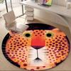 1PC Cheetah Spots Office Round Area Rug, Indoor Mat Suitable ForOffice, Under Office Chairs Bedroom Living Room Home Decor, Room Deco, D008