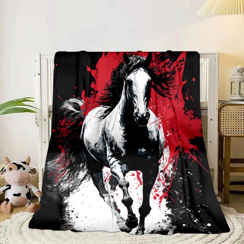 Blue Horse Dreams Blanket Flannel Blanket Throw Blanket Sofa Cover Blanket Soft Premium Blanket Picnic Blanket Tv Blanket Gifts