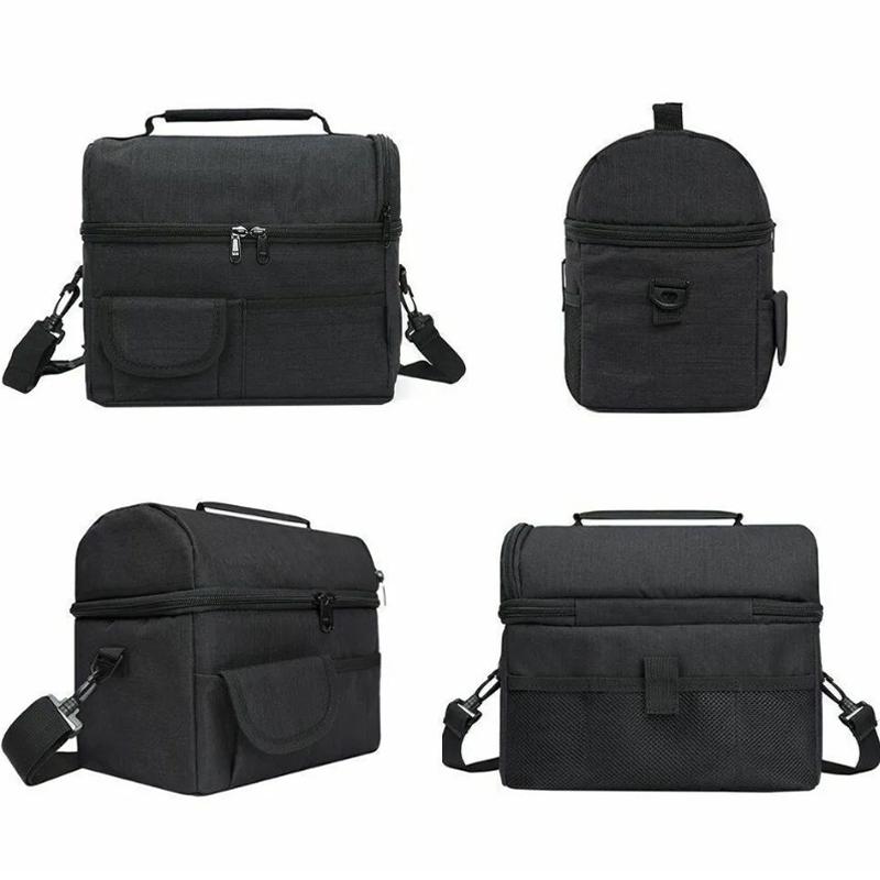 Large Insulated Lunch Bag Adult Kids Men Thermal Cool Hot Food Storage Tote Box