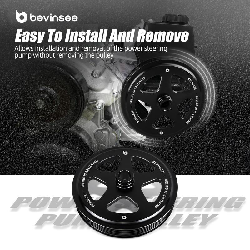 For LS1 Power Steering Pump Pulley, for Camaro for Firebird 98-02 V8 LS1 Engine, Replace for 12559885