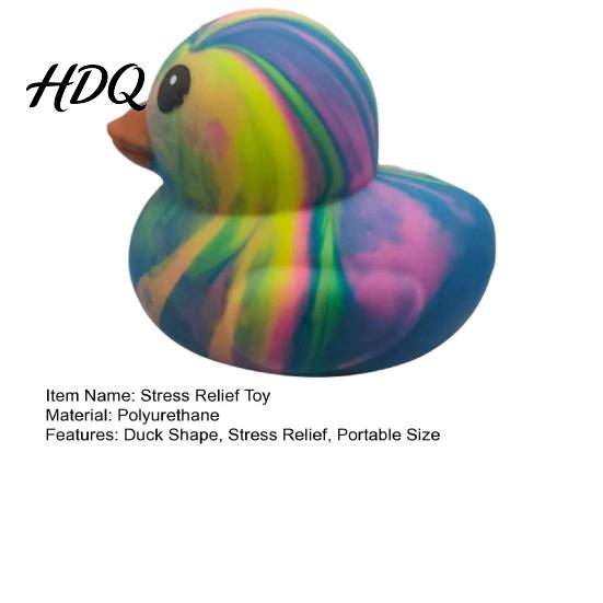 Gradient Duck Squeeze Toy Rainbow Stress Relief Toy, Slow Rise Colorful Rebound Soft Sensory Fidget Relievers