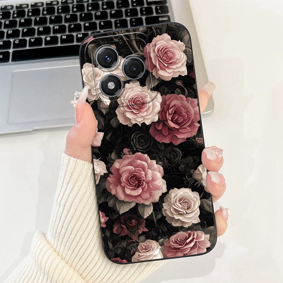 Skal till Honor 400 Lite, ABR-NX1, söt kattblomma, målat fodral, stötsäkert telefonskal till Honor400 Lite, mjukt fodral till Honor 400 Lite
