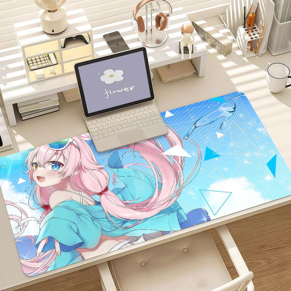 Games Girl Blue A-archive Hoshino Mouse Pad Anti Slip Rubber Edge Locked Thickened Laptop Gaming Desk Mat