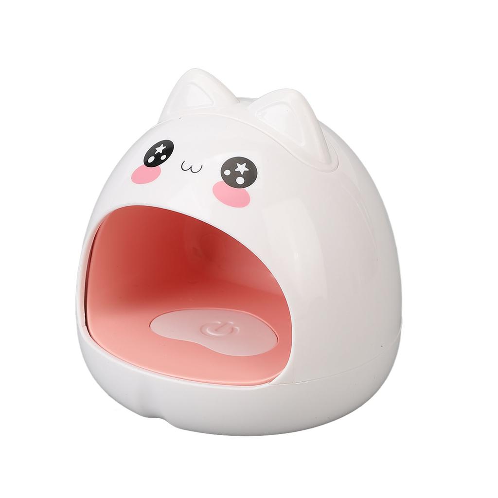 Mini UV LED Lamp Cute Cat Shape Fast Drying 8pcs Lamp Chips Portable Nail Light 24W