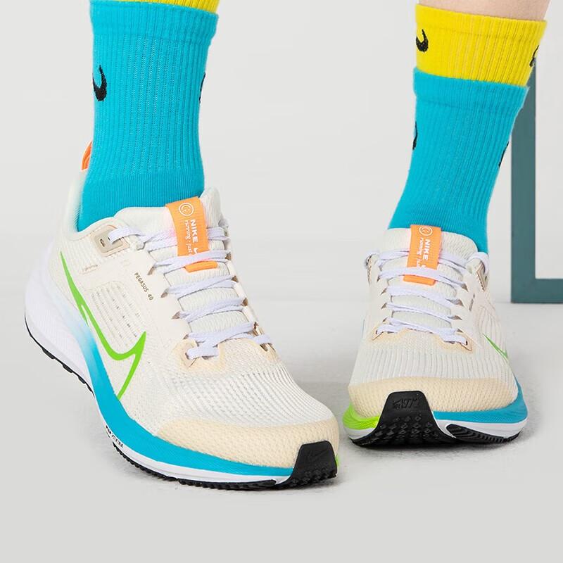 Nike Air Zoom Pegasus 40 GS Pale Ivory Baltic Blue Kids Sneakers Multi-Color White Action-Green FQ6863-131